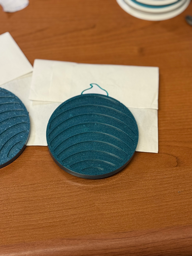 Vague - ensemble de 4 sous-verre (Black)