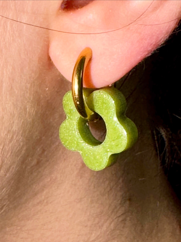Fleurs - boucles d'oreilles interchangeables