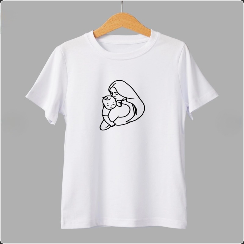 Silhouette précieuse - t-shirt (S, noir, Bébé et maman)