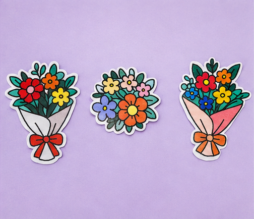 "Bouquets" - trio de stickers