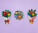 "Bouquets" - trio de stickers